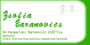 zsofia baranovics business card